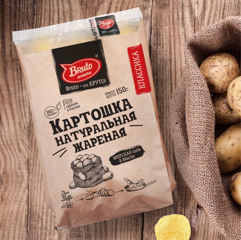 Картофель «Бруто» с солью 130 гр. в Элисте